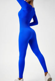 Long Sleeve Ribbed Shaping Jumpsuit
