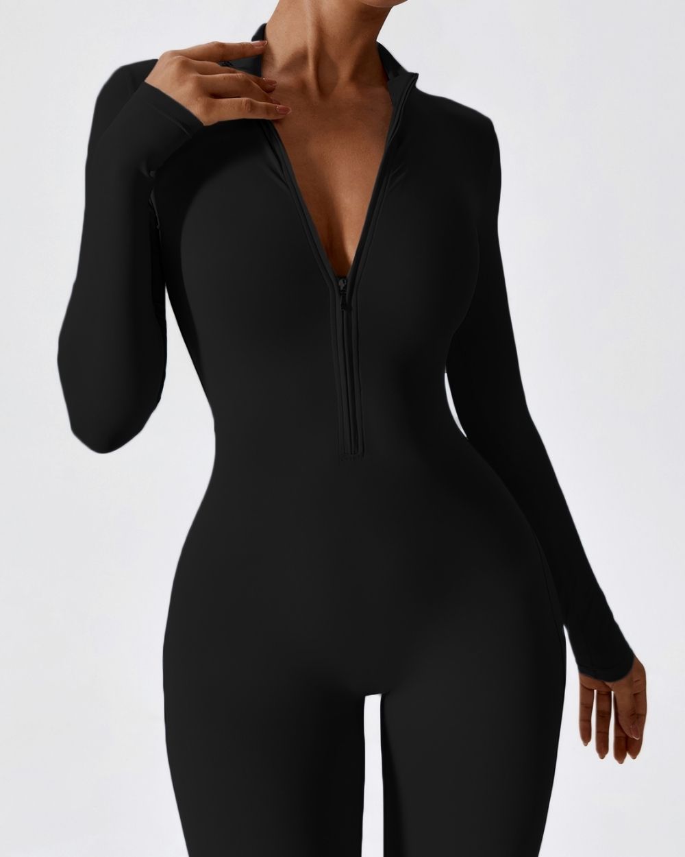 Sculpt Zip-Up Jumpsuit