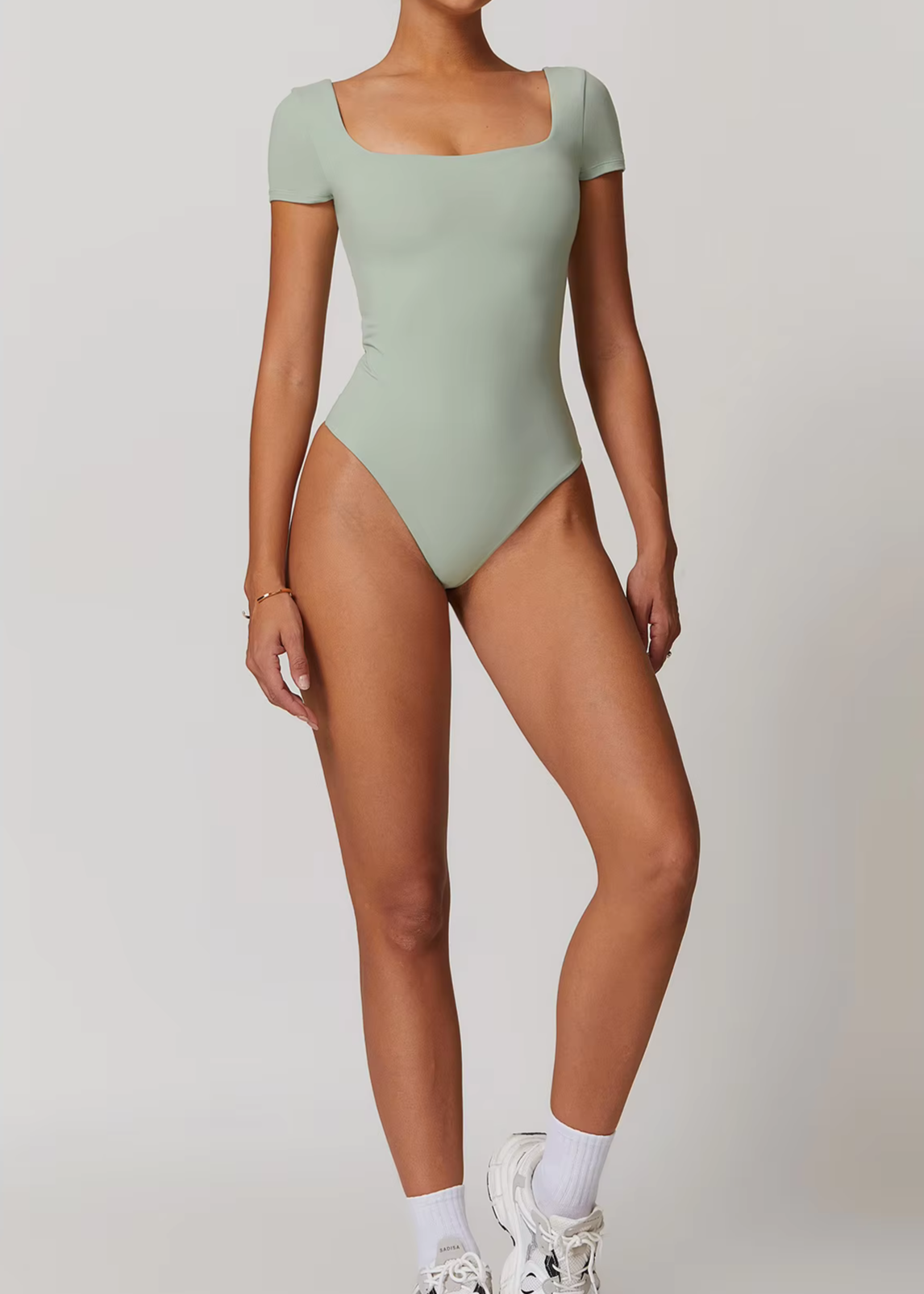 Snatched Square Neck Thong Bodysuit